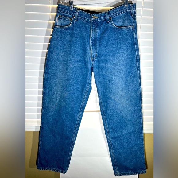 Carhartt RELAXED FIT FLANNEL-LINED 5-POCKET JEAN mens size 38X32 - Picture 1 of 7